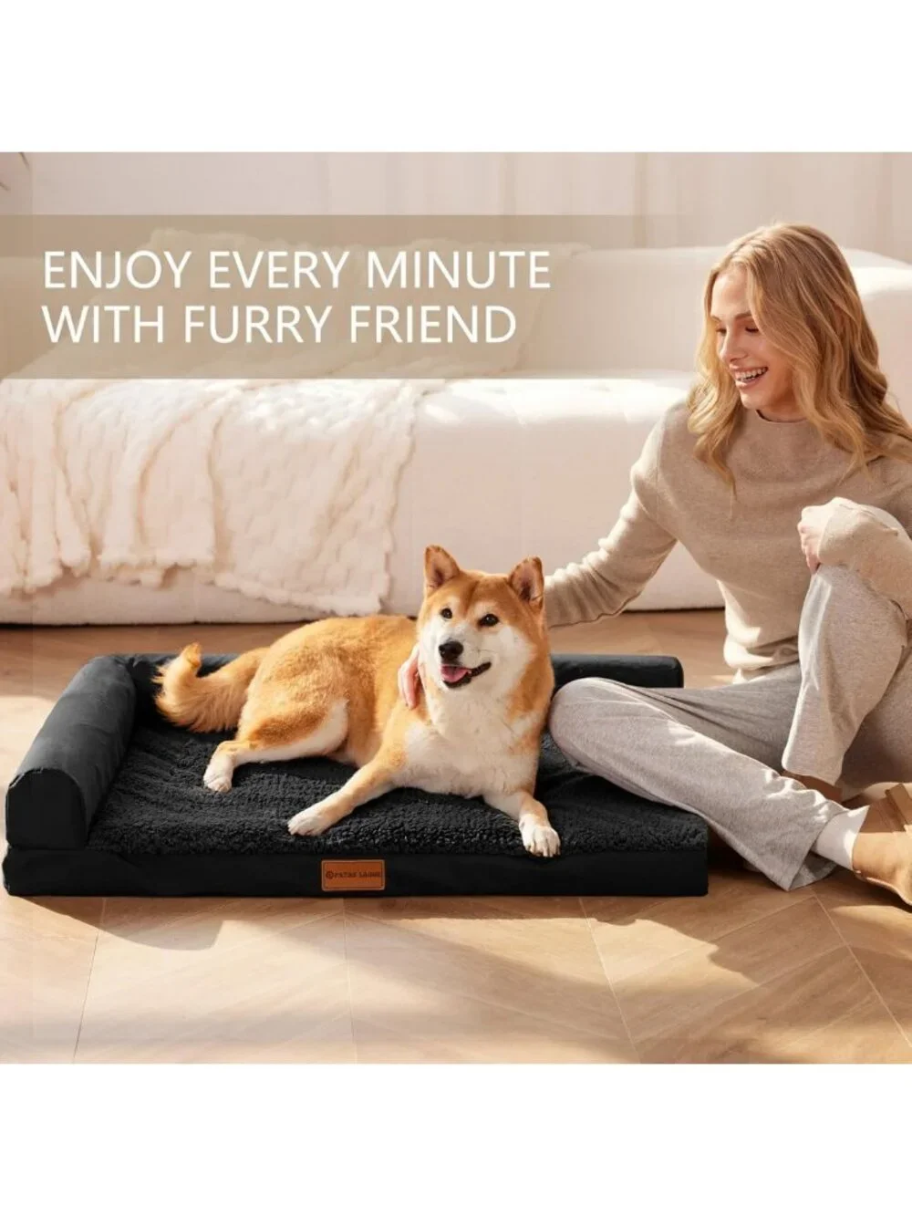 Large Orthopedic Dog Bed 36